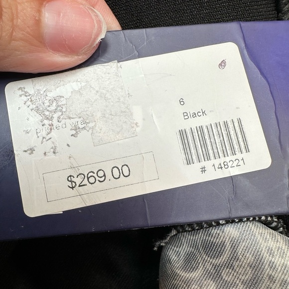 Barelli Black Grey Cream V-Neck Long Sleeve Wrap Gown Dress Size 6 Small S NWT - Picture 11 of 14